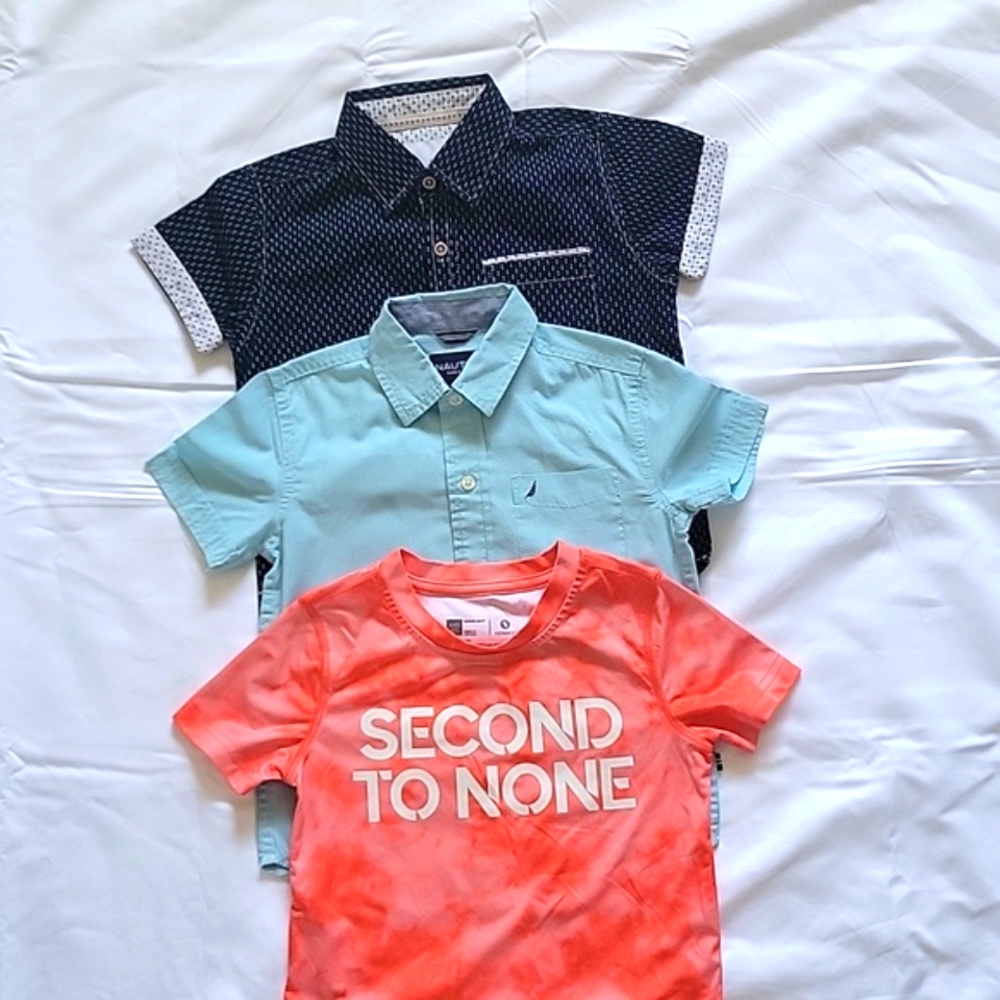 👔 Bundle of 3 Short Sleeve Shirt.Xersion/Nautica/Craft+Flow. SIZE 4T. Toddler